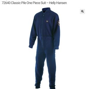 NWT Helly Hanson Work Wear one piece base layer.  Navy